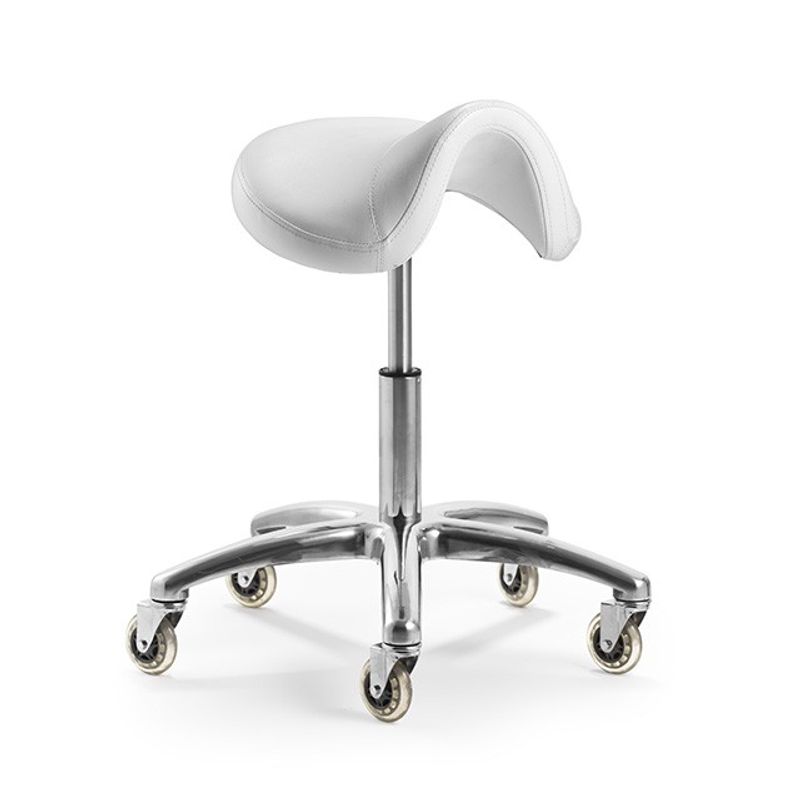 Beauty Stool - Saddle White