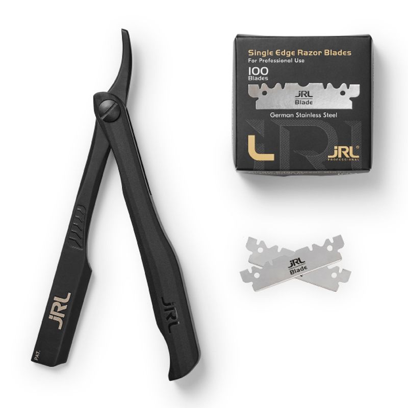 JRL Magnetic Straight Edge Razors Black